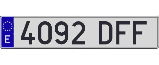 4092DFF matricula larga