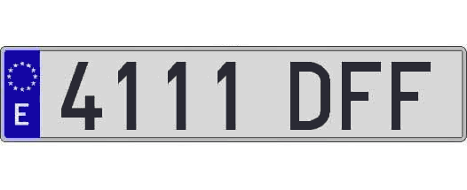 4111DFF matricula larga