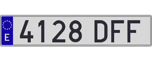 4128DFF matricula larga