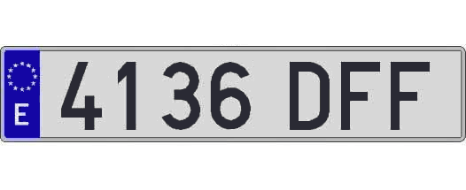 4136DFF matricula larga