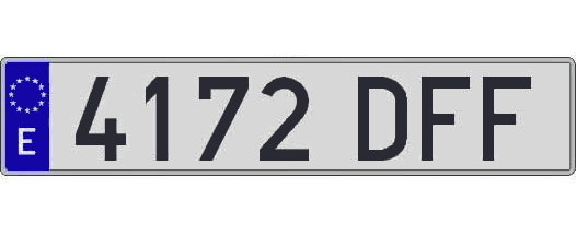 4172DFF matricula larga