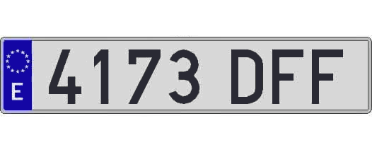 4173DFF matricula larga