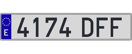 4174DFF matricula larga