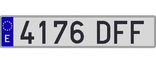 4176DFF matricula larga