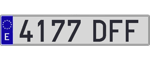4177DFF matricula larga