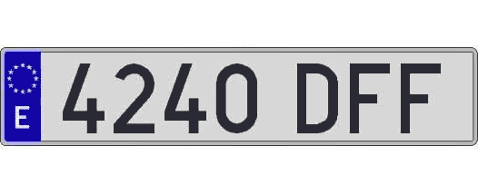 4240DFF matricula larga