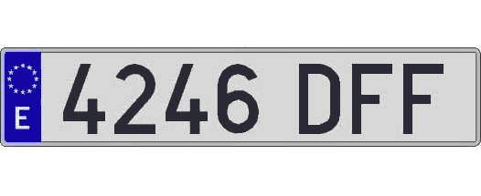 4246DFF matricula larga