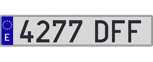 4277DFF matricula larga