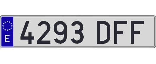 4293DFF matricula larga