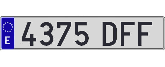 4375DFF matricula larga