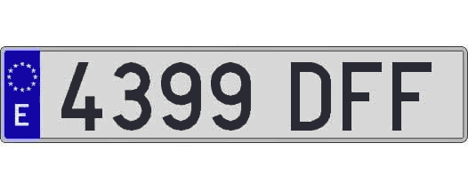 4399DFF matricula larga