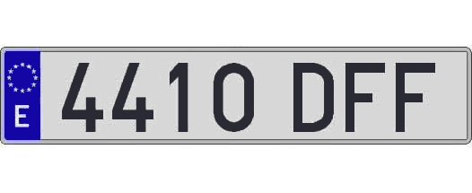 4410DFF matricula larga