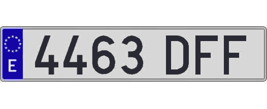 4463DFF matricula larga