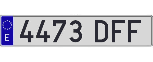 4473DFF matricula larga
