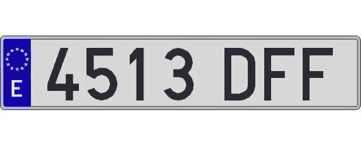 4513DFF matricula larga