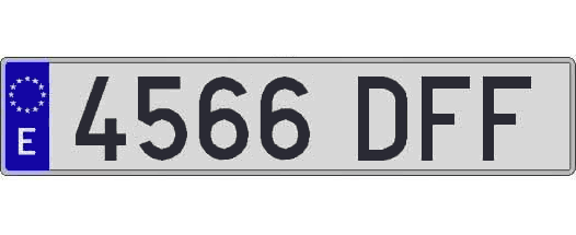 4566DFF matricula larga