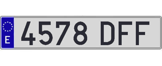 4578DFF matricula larga