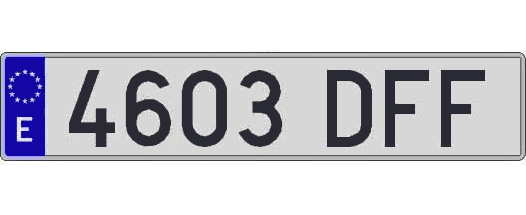 4603DFF matricula larga