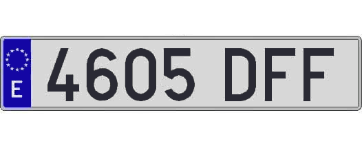 4605DFF matricula larga