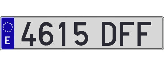 4615DFF matricula larga