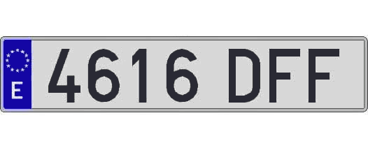 4616DFF matricula larga