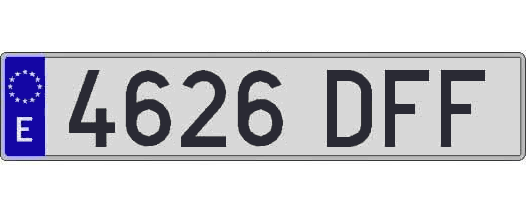 4626DFF matricula larga