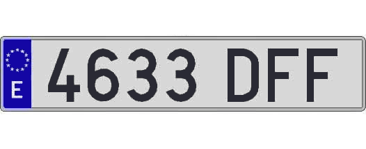 4633DFF matricula larga