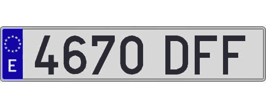4670DFF matricula larga