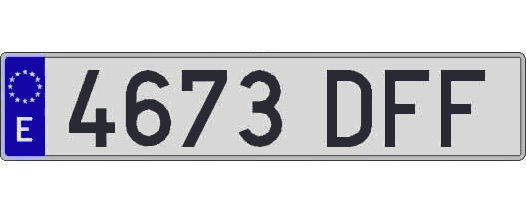 4673DFF matricula larga