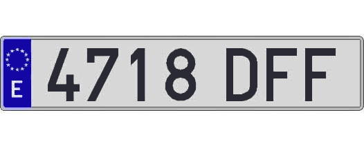 4718DFF matricula larga