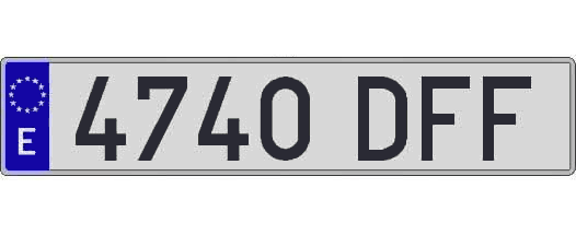 4740DFF matricula larga