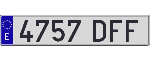 4757DFF matricula larga