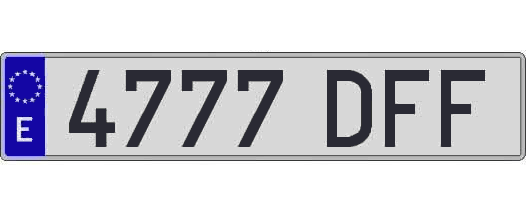 4777DFF matricula larga