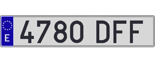 4780DFF matricula larga