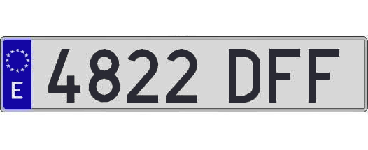 4822DFF matricula larga