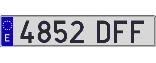 4852DFF matricula larga