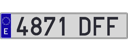 4871DFF matricula larga