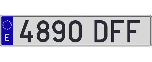 4890DFF matricula larga