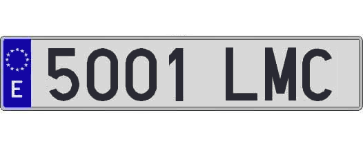 5001LMC matricula larga