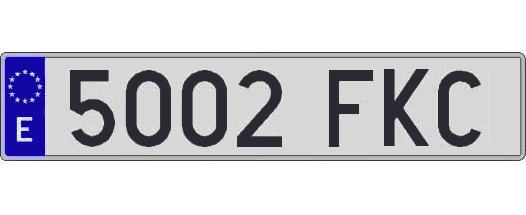 5002FKC matricula larga