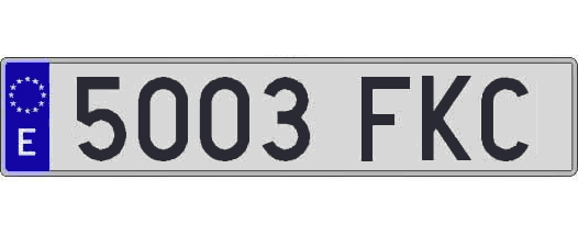 5003FKC matricula larga