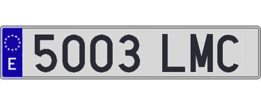 5003LMC matricula larga