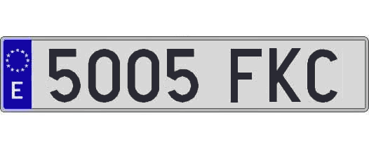 5005FKC matricula larga