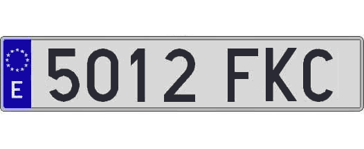 5012FKC matricula larga