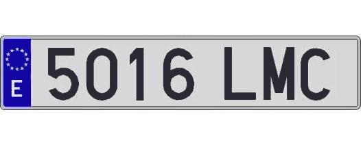 5016LMC matricula larga