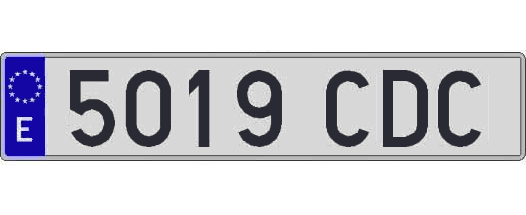 5019CDC matricula larga
