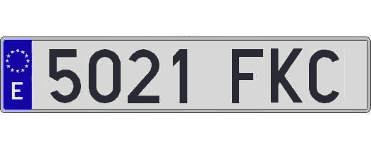 5021FKC matricula larga