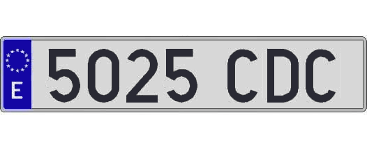 5025CDC matricula larga