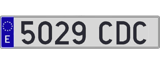 5029CDC matricula larga