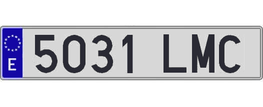 5031LMC matricula larga